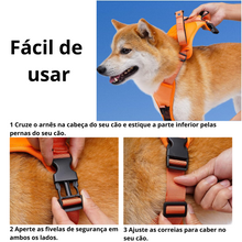 Carregar imagem no visualizador da galeria, Coleira Peitoral com Guia Retrátil Embutido