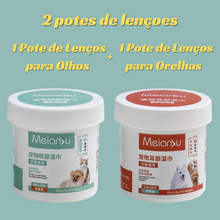 Carregar imagem no visualizador da galeria, Lenços para limpeza de lágrimas ácidas e orelhas - PetCare Wipes®