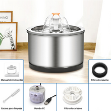 Carregar imagem no visualizador da galeria, Fonte de Água em Aço Inox - FlorCat