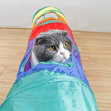 Carregar imagem no visualizador da galeria, Arco-Íris Felino - Túnel de Diversão Dobrável para Gatos