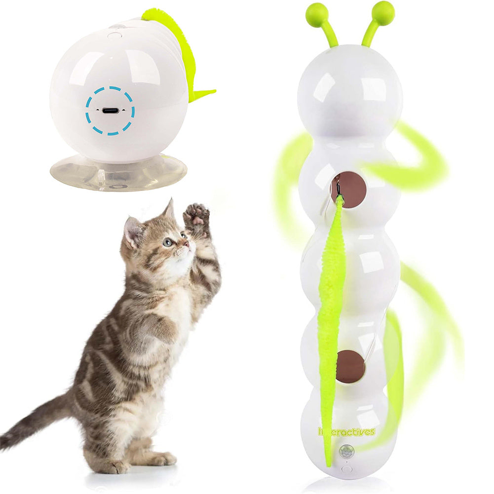Brinquedo Elétrico Lagarta Interativa para Gatos