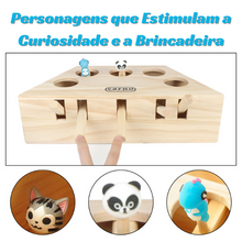 Carregar imagem no visualizador da galeria, Brinquedo de Madeira Interativo Para Gatos

