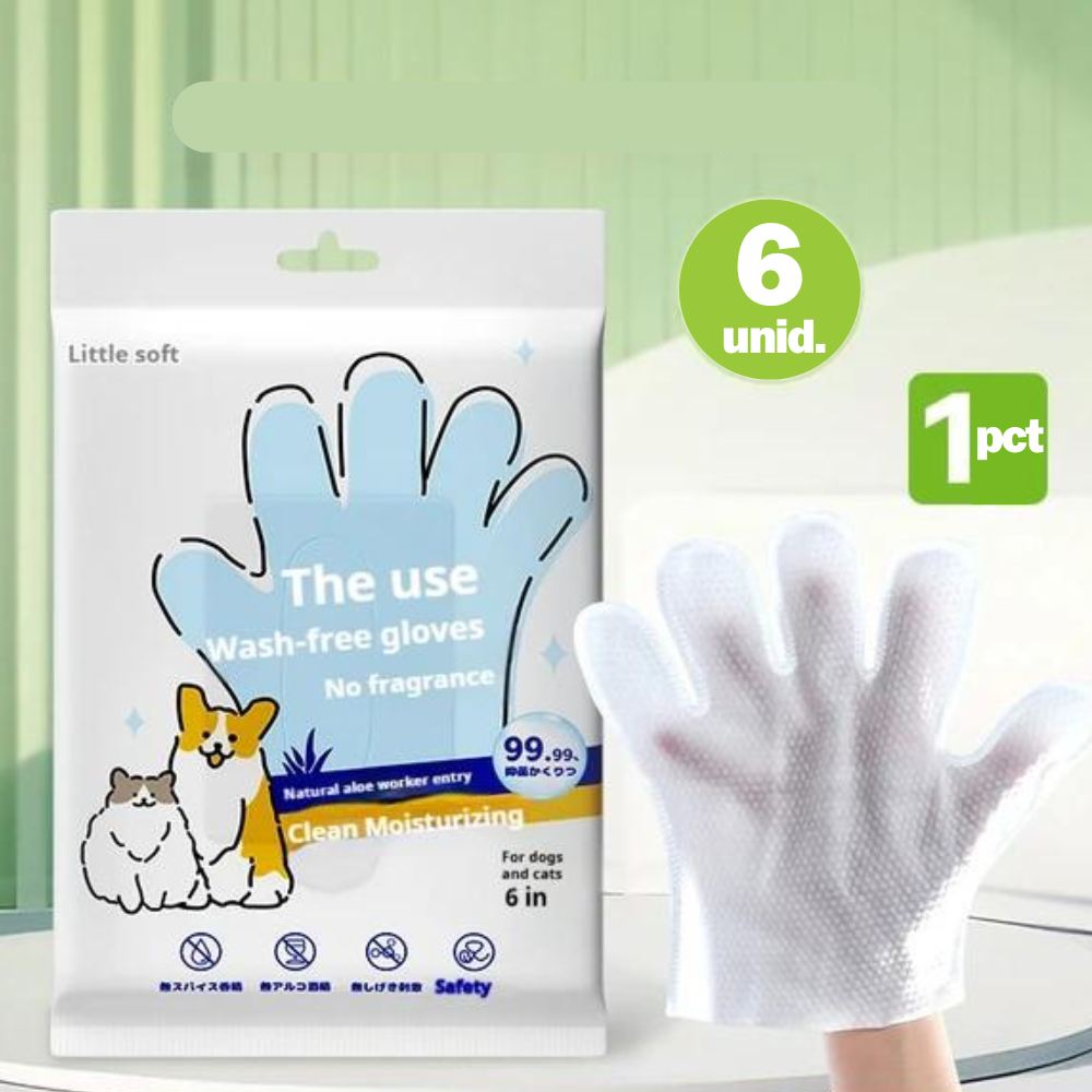 Luva Umedecida Antibacteriana para Pets