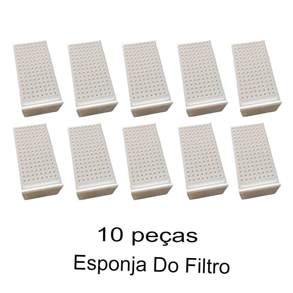 10 unidades de esponjas de filtro para o Bebedouro Automático para Gatos - AquaPurr. (Bebedouro não incluído)