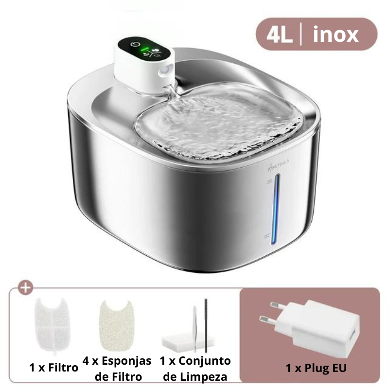 Fonte de Água Sem Fio - InoxHydro Wireless